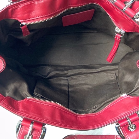 Coach F13732 Soho Hampton Satchel Tote in Red - Picture 9 of 10